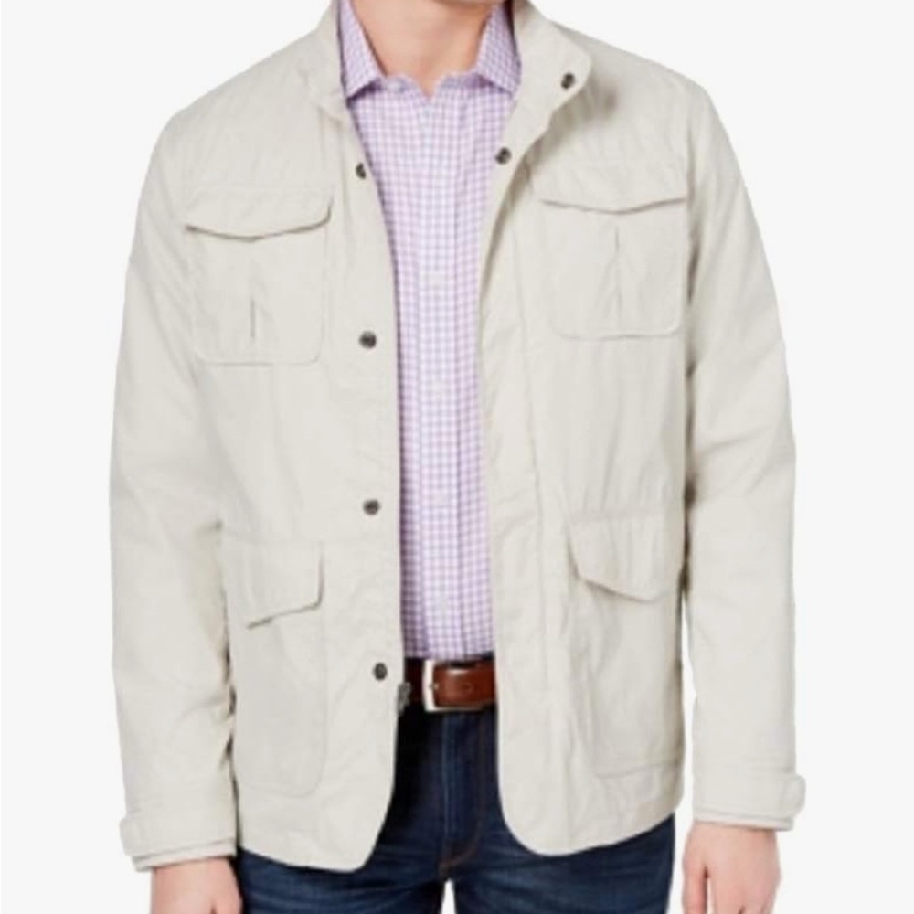 Tasso Elba Men's Light Cream Field Jacket